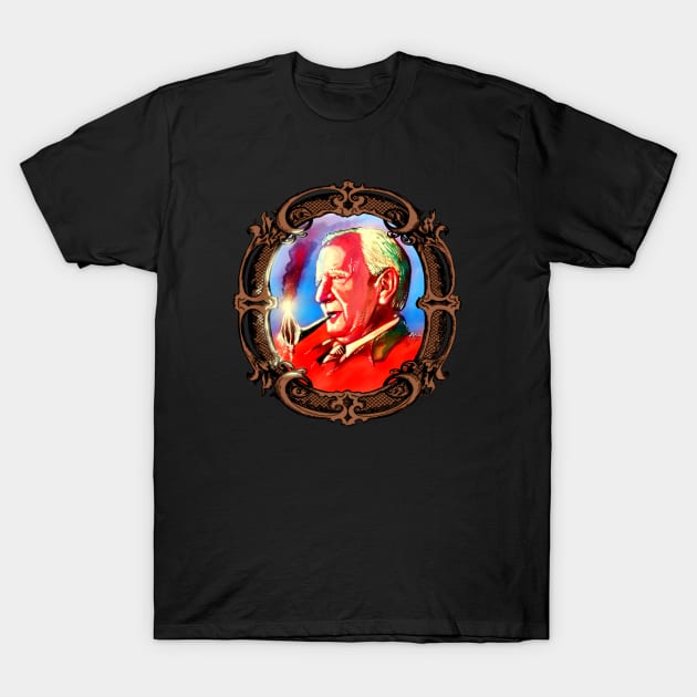 Tolkien With Mount Doom Pipe T-Shirt by jasonwright